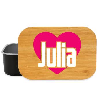 J’aime Julia Coeur rose J’aime Julia - Boîte à goûter - noir - Devant