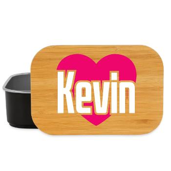 I Love Kevin Pinkes Herz Ich liebe Kevin - Lunch Box - Schwarz - Vorne