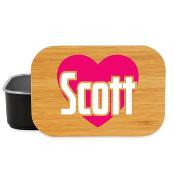 I Love Scott Pink Heart I Love Scott - Lunch Box - black - Front