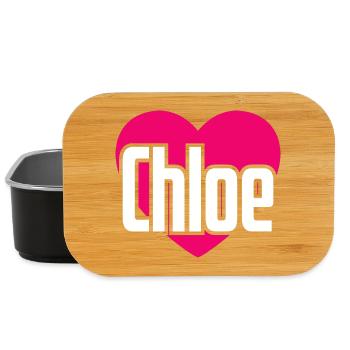 I Love Chloe Pink Heart I Love Chloe - Lunch Box - black - Front