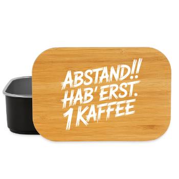 ABSTAND! Ich hatte erst einen Kaffee - Lunch Box - Schwarz - Vorne