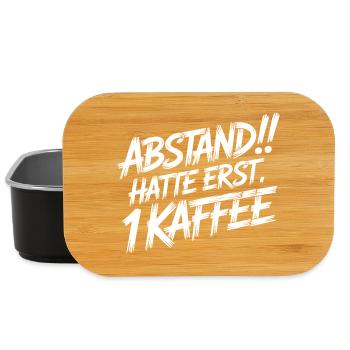 ABSTAND! Ich hatte erst einen Kaffee - Lunch Box - Schwarz - Vorne