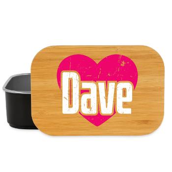 I Love Dave Pink Heart I Love Dave - Lunch Box - black - Front