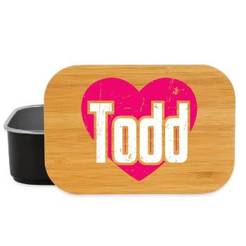 I Love Todd Pink Heart I Love Todd - Lunch Box - black - Front