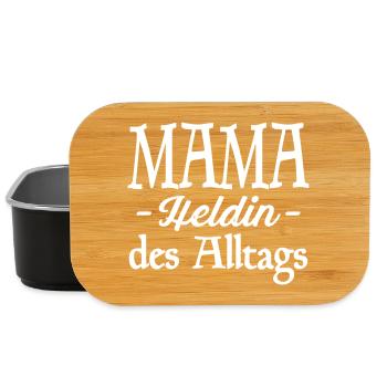 Beste Mama Heldin Starke Mutter Geschenk lustig - Lunch Box - Schwarz - Vorne