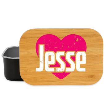 I Love Jesse Pinkes Herz Ich liebe Jesse - Lunch Box - Schwarz - Vorne