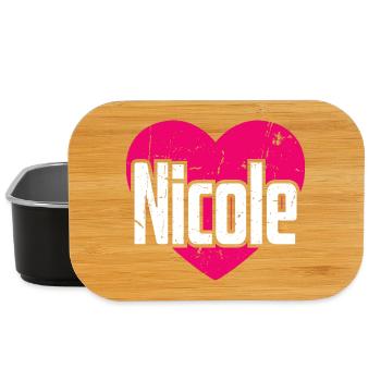 I Love Nicole Pinkes Herz Ich liebe Nicole - Lunch Box - Schwarz - Vorne