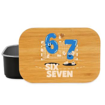 67 Six Seven meme Handball - Cadeau drôle - Boîte à goûter - noir - Devant