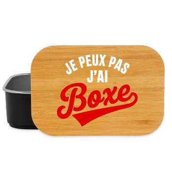Je Peux Pas J’ai Boxe Humour Sport Combat - Boîte à goûter - noir - Devant