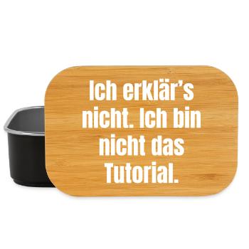 I won't explain: Not the tutorial - Lunch Box - black - Front