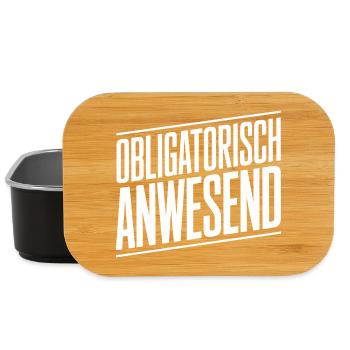 Mandatory Present Sloth Telco Meeting Office - Lunch Box - black - Front