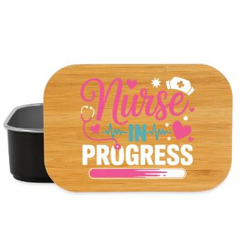 Nurse In Progress Pink Blau - Lunch Box - Schwarz - Vorne