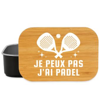 Ich kann kein Padel haben - Lunch Box - Schwarz - Vorne