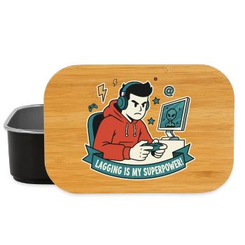 Lagging ist meine Superkraft - Lunch Box - Schwarz - Vorne