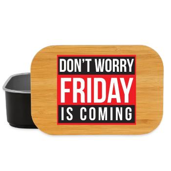 Don't Worry Friday is Coming - Lunch Box - black - Front