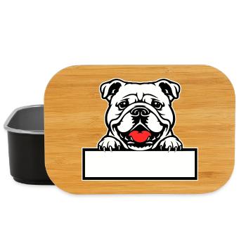 Bulldog Name Badge - Lunch Box - black - Front