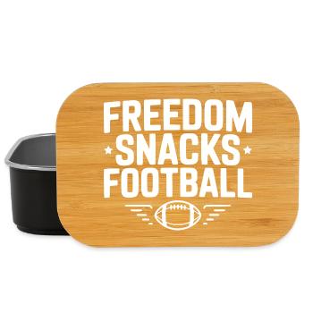 Freedom, Snacks, Football - Lunch Box - black - Front