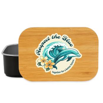 Protect the Blue - Dolphin - Lunch Box - black - Front