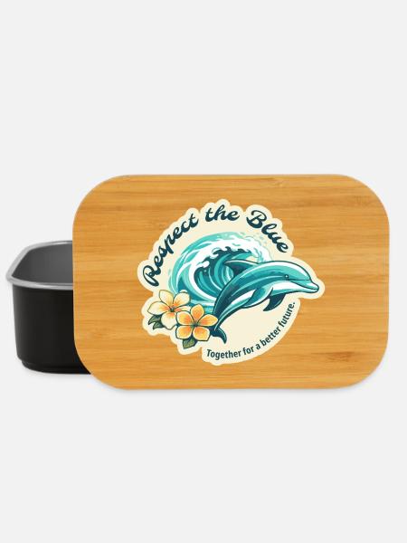Protect the Blue - Dolphin - Lunch Box - black