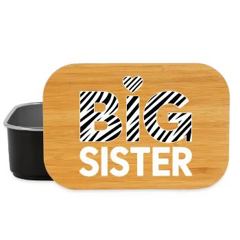 Große Schwester Zebra-Streifen Design - Lunch Box - Schwarz - Vorne