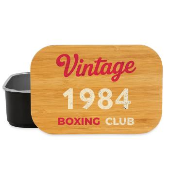 Vintage 1984 – Boxing Club Retro Birth Year - Lunch Box - black - Front