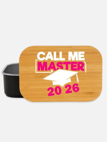 Master 2026 Abschluss Promotion Sponsion - Lunch Box - Schwarz