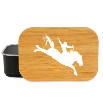 Rodeo Silhouette – Western Riding - Lunch Box - black - Front