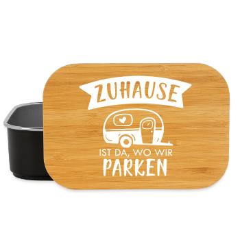 Zuhause ist da wo wir parken - Lunch Box - Schwarz - Vorne