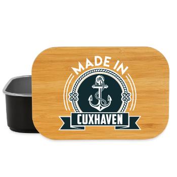 Nordsee Urlaub MADE IN CUXHAVEN Lustiges - Lunch Box - Schwarz - Vorne