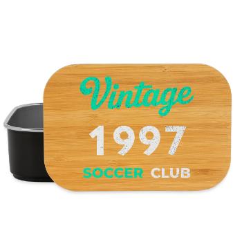 Vintage 1997 – Soccer Club Retro Birth Year - Lunch Box - black - Front