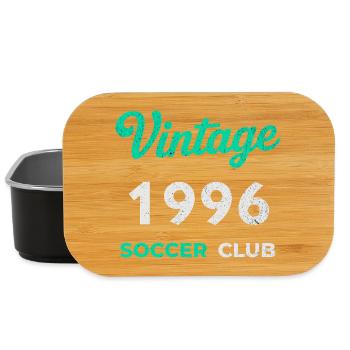 Vintage 1996 – Soccer Club Retro Birth Year - Lunch Box - black - Front