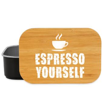 Espresso Yourself Typographic Cup - Lunch Box - black - Front