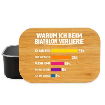Biathlon Geschenk Für alle die verlieren - Lunch Box - Schwarz - Vorne