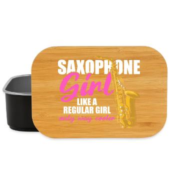 Saxophone girl Saxophonspieler - Lunch Box - Schwarz - Vorne