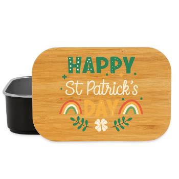 Happy St. Patrick's Day Rainbow - Lunch Box - black - Front