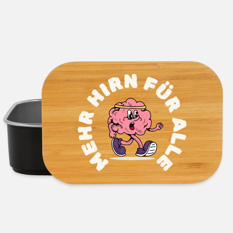 Running Brain with Headband - Lunch Box - black