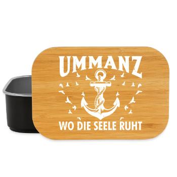 Insel Ummanz WO DIE SEELE RUHT Lustiges - Lunch Box - Schwarz - Vorne