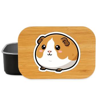 Meerschweinchen Kopf Sticker - Lunch Box - Schwarz - Vorne