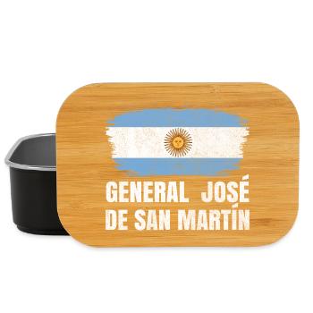 General Jose de San Martin Argentine Design - Boîte à goûter - noir - Devant