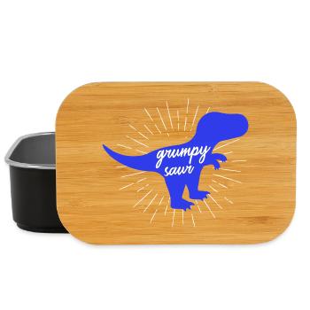 Silhouette drôle de dinosaure T-Rex Grumpysaur - Boîte à goûter - noir - Devant