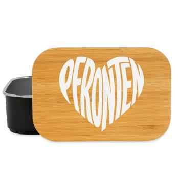 Pfronten Allgäu Herzform Typo - Lunch Box - Schwarz - Vorne