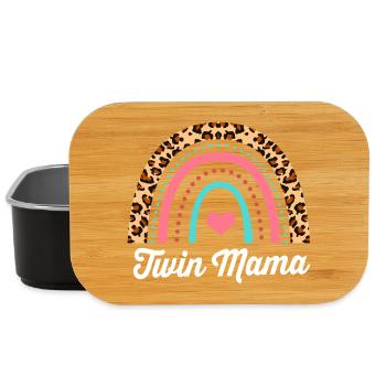 Zwillinge Mama Zwilling Mutter Geschenk - Lunch Box - Schwarz - Vorne