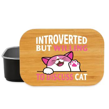 Introverted cat discussion - Lunch Box - black - Front