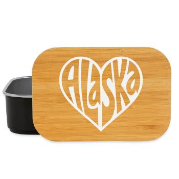 Alaska Herzschrift - Lunch Box - Schwarz - Vorne