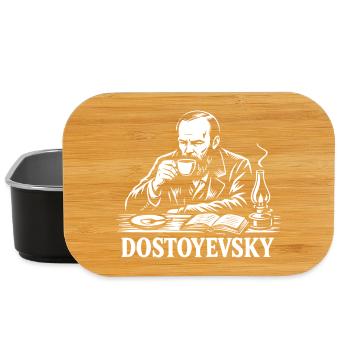 Dostoyevsky drinking Coffee Portrait - Lunch Box - black - Front