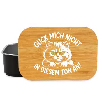 Guck Mich Nicht In Diesem Ton An Frech Büro Spruch - Lunch Box - Schwarz - Vorne