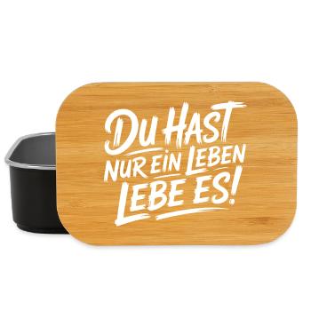 Du hast nur ein Leben – Lebe es - Lunch Box - Schwarz - Vorne