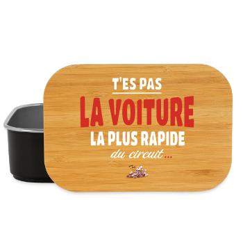 T’es pas la voiture la plus rapide du circuit - Boîte à goûter - noir - Devant