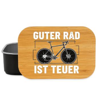 Guter Rad ist teuer – Fahrrad Spruch - Lunch Box - Schwarz - Vorne