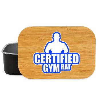 Diction drôle d’entraînement de fitness certifiée Gym Rat - Boîte à goûter - noir - Devant